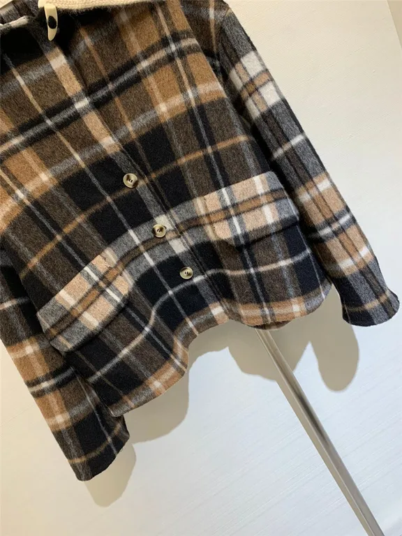 Chloé checked cashmere coat